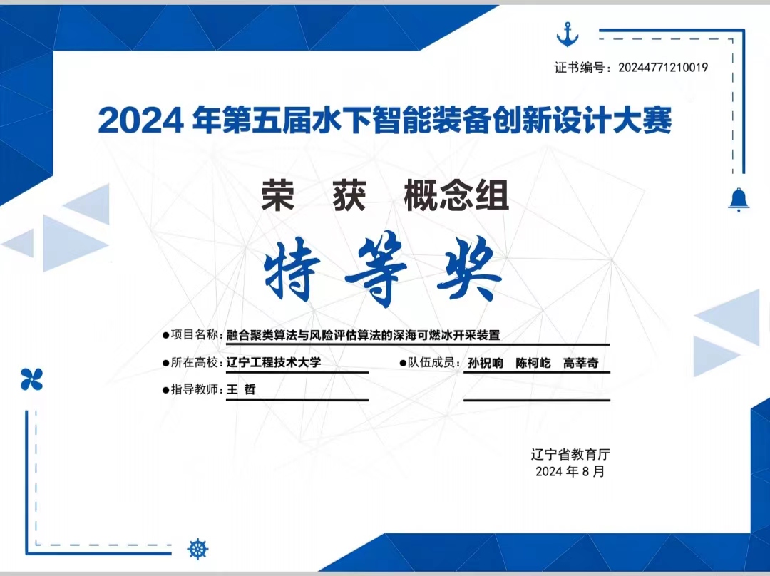 省级特等奖奖状